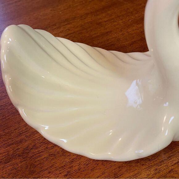 Vintage 80’s Andre Richard Japan Ceramic Swan Hand Towel Holder Soap Dish Cream - Picture 5 of 14